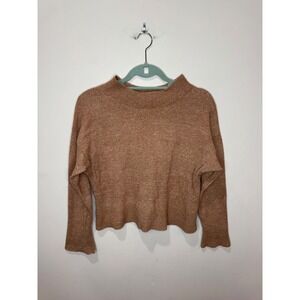 Reformation Women's Elle Crew Neck Toffee Yak Linen Sweater Size M
